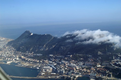 Approaching Gibraltar's landing strip